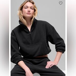 Alo Polar Fleece Retreat Cover Up - Black size S